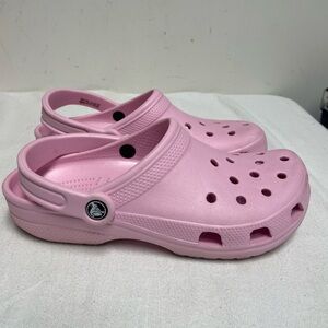 Crocs Pretty Pink M7 W9 Clogs Shoes Sandals